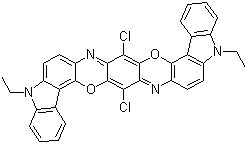 Pigment-fiolett-23-molekylær-struktur
